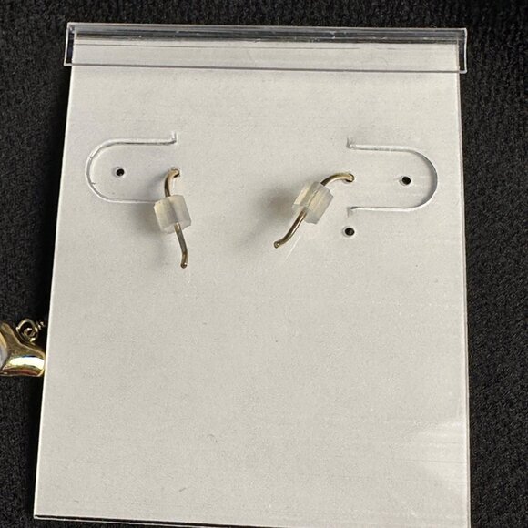 Peyote Bird Garnet Beaded Heart Drop Dangle Earrings Sterling Silver Artzy Boho - Picture 4 of 10